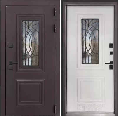 Дверь Сияна коричневая 8019 Термо